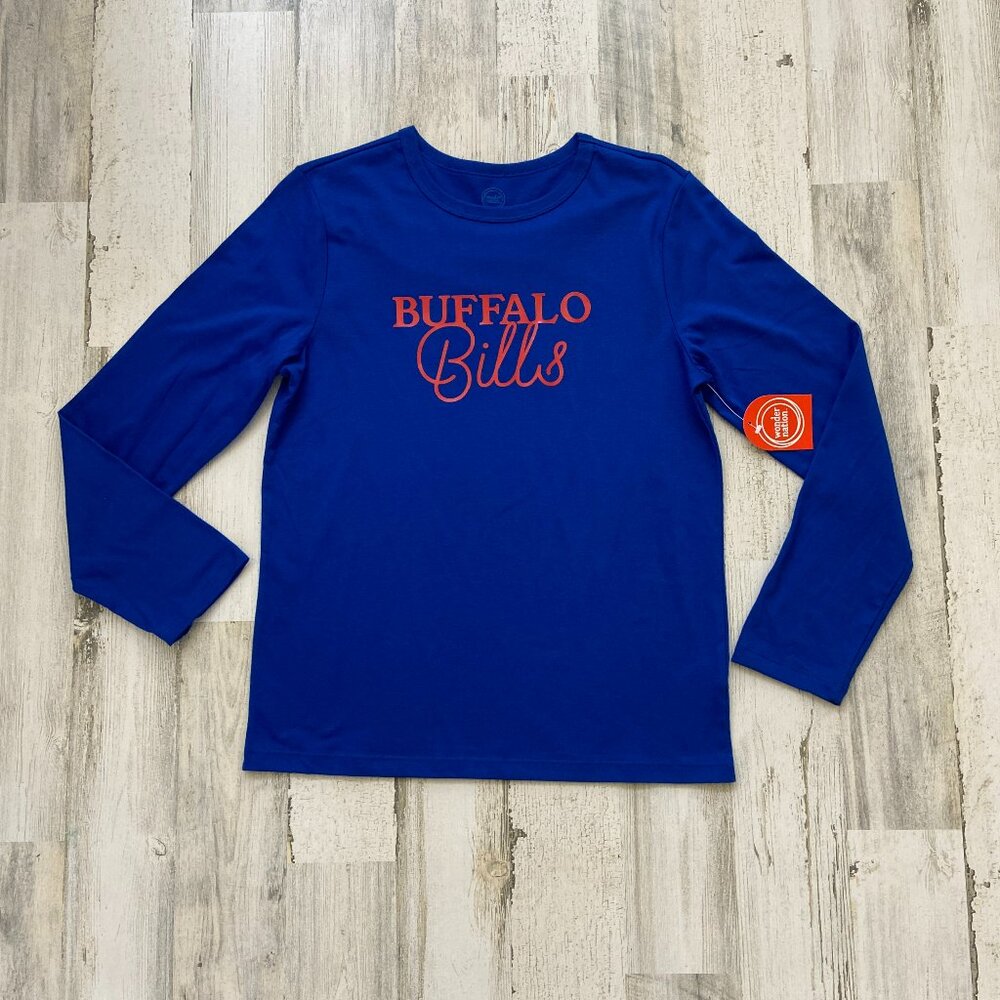 NWT Wonder Nation Buffalo Bills Logo Boys Size XL 14/16 Long Sleeve Tee - Picture 1 of 4